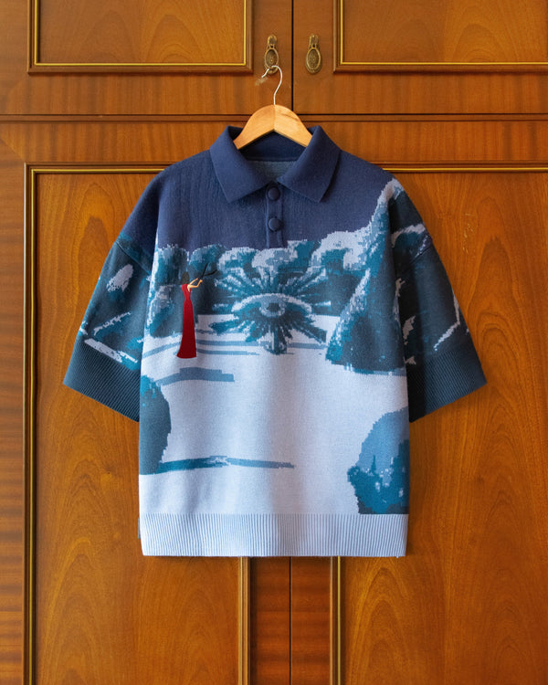 Knitted Night Garden Polo