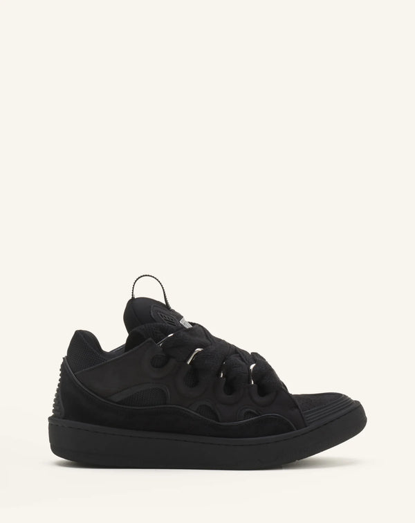 Curb Sneakers in Leather - Black/Black