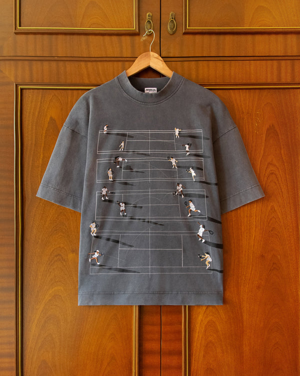 Vintage Tennis Tee - Grey