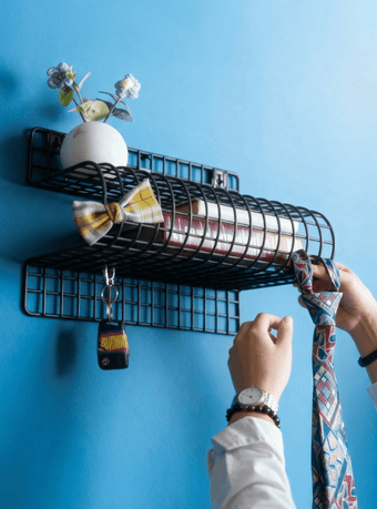 Mesh Shelf in black by Notice