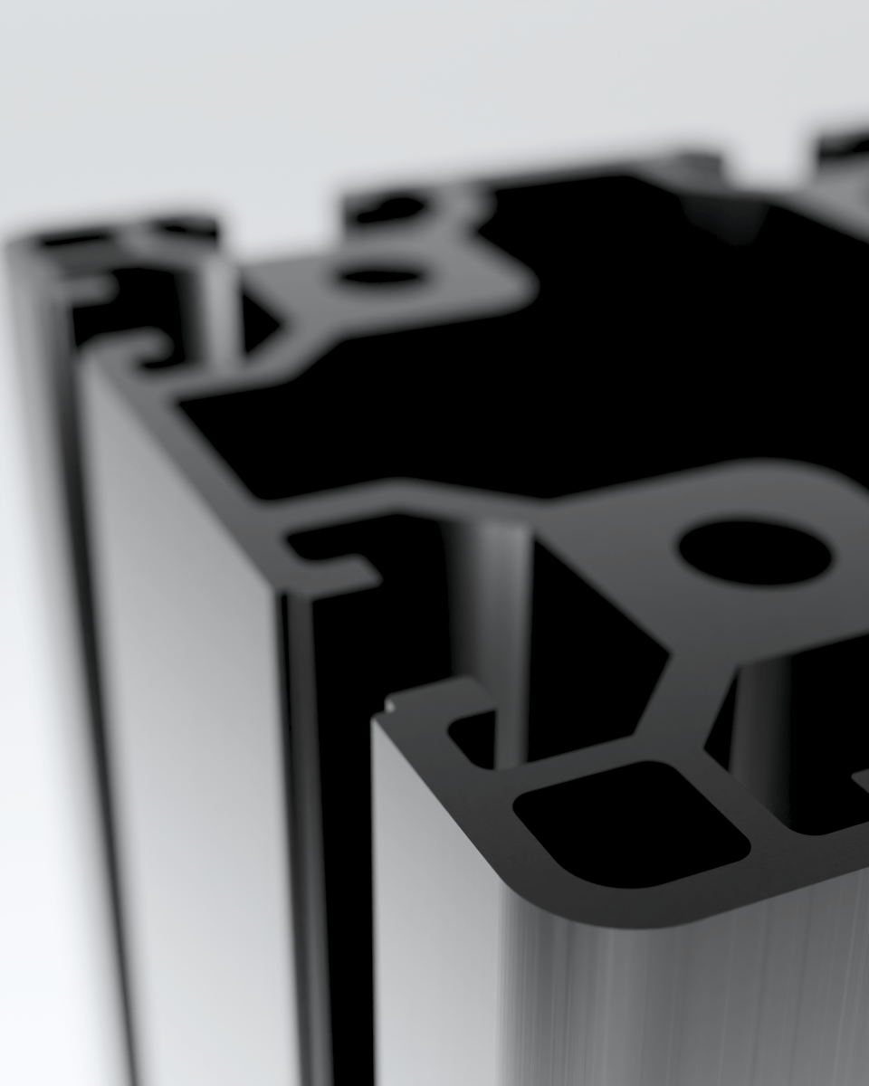 Extrusion Vase in black by Notice