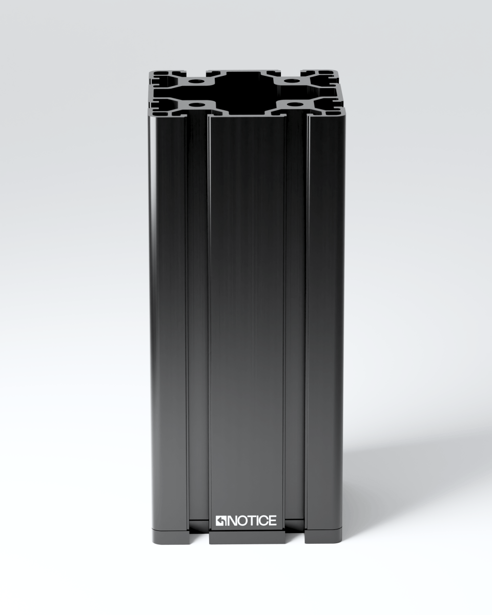 Extrusion Vase in black by Notice