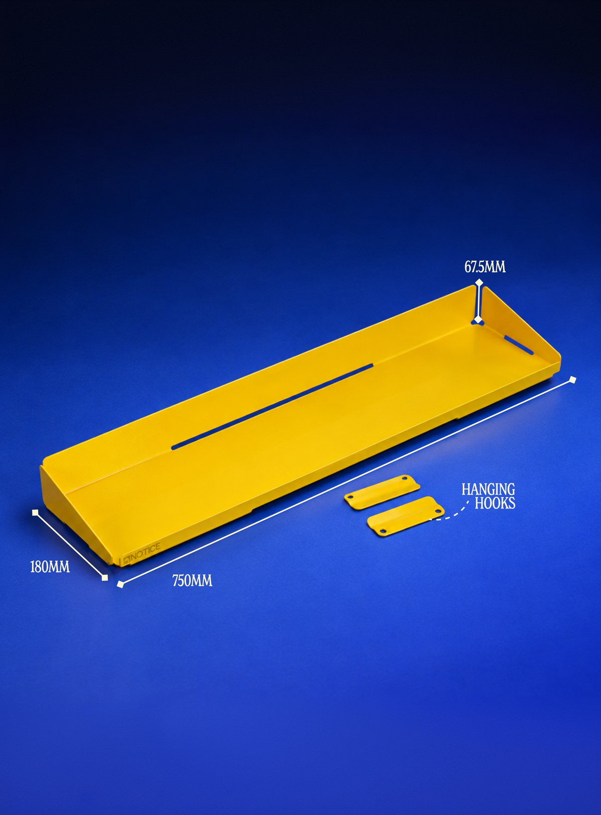 Notice Shelf in yellow by Notice