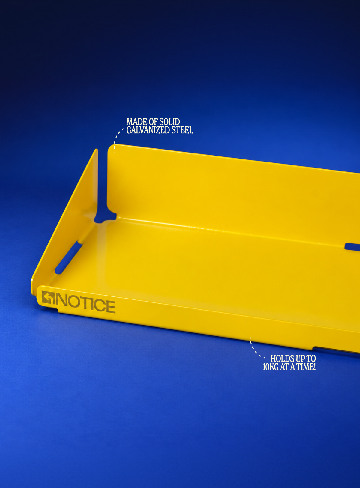 Notice Shelf in yellow by Notice