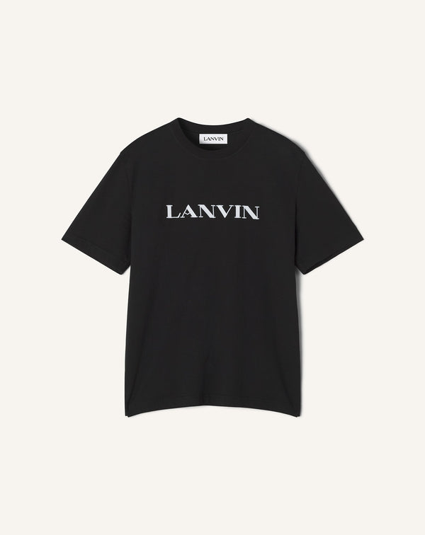 Lanvin Embroidered Cotton T-Shirt - Black