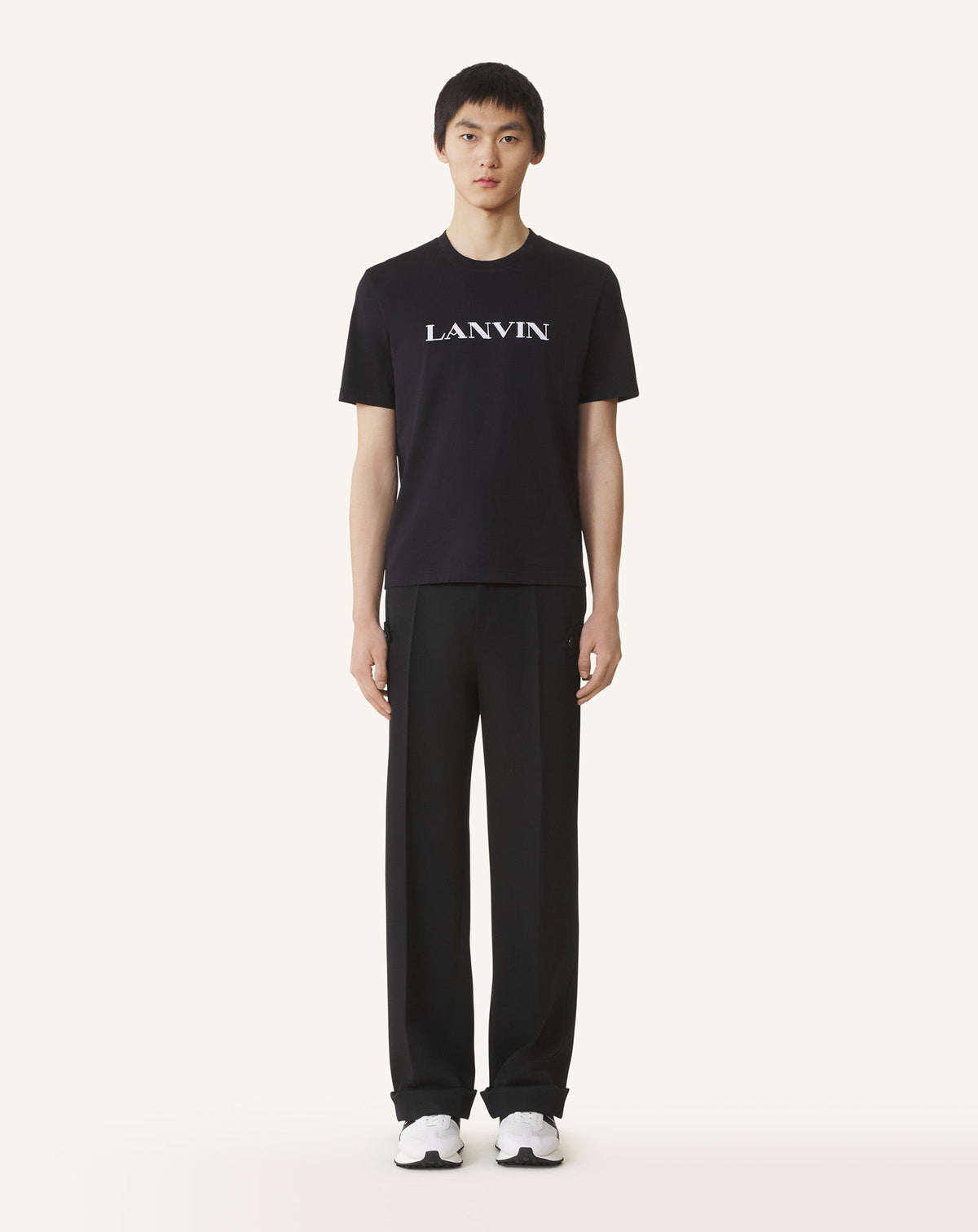 Lanvin Embroidered Cotton T-Shirt - Black