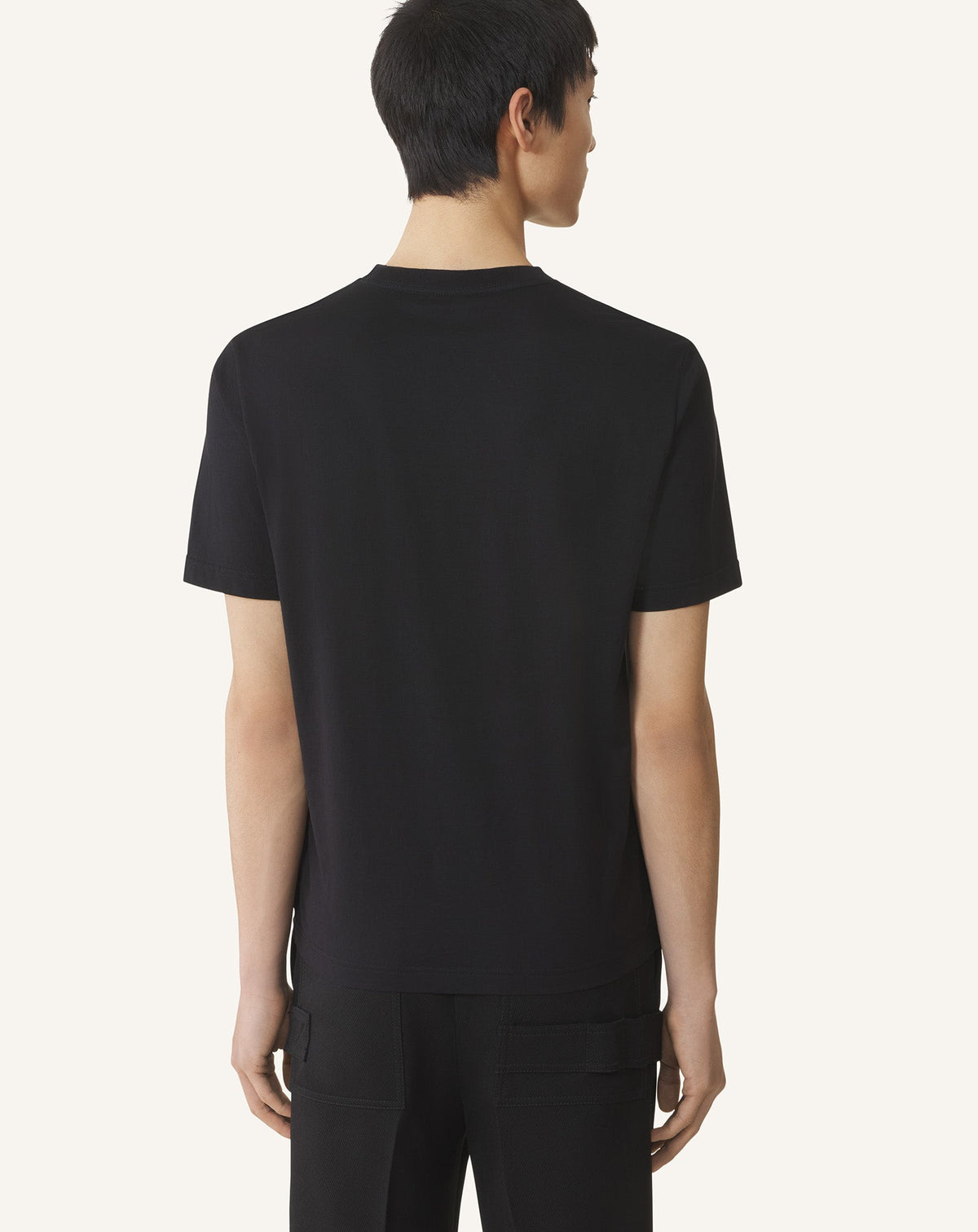 Lanvin Embroidered Cotton T-Shirt - Black
