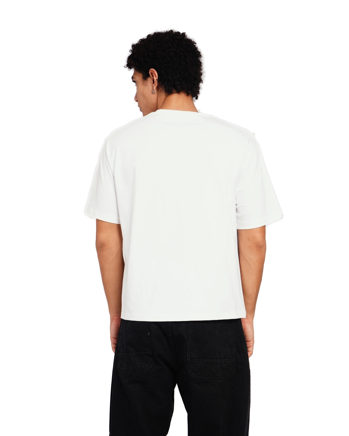 Official MrBeast Bolt T-shirt in white, back view