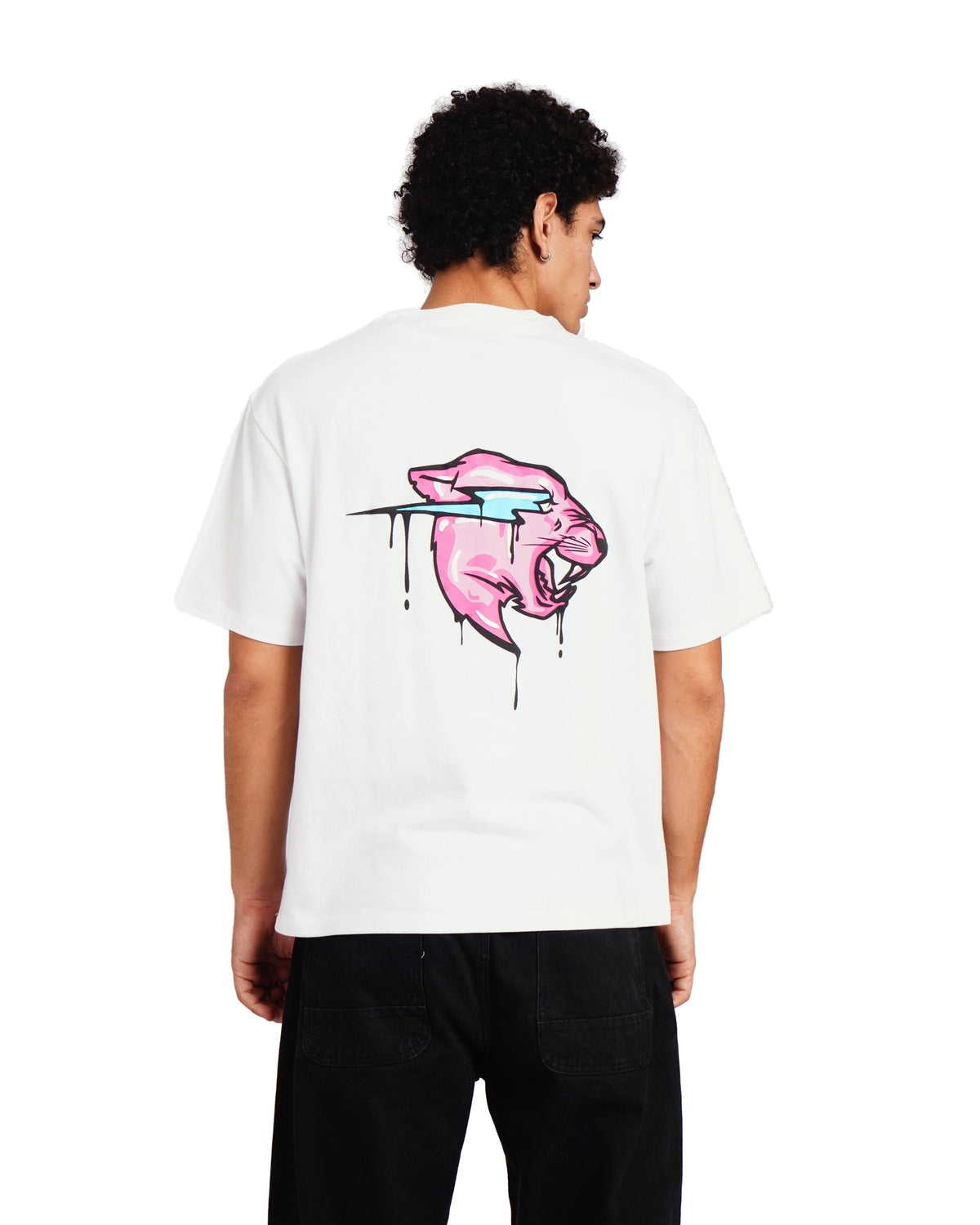Official MrBeast Hello T-shirt in white, back view