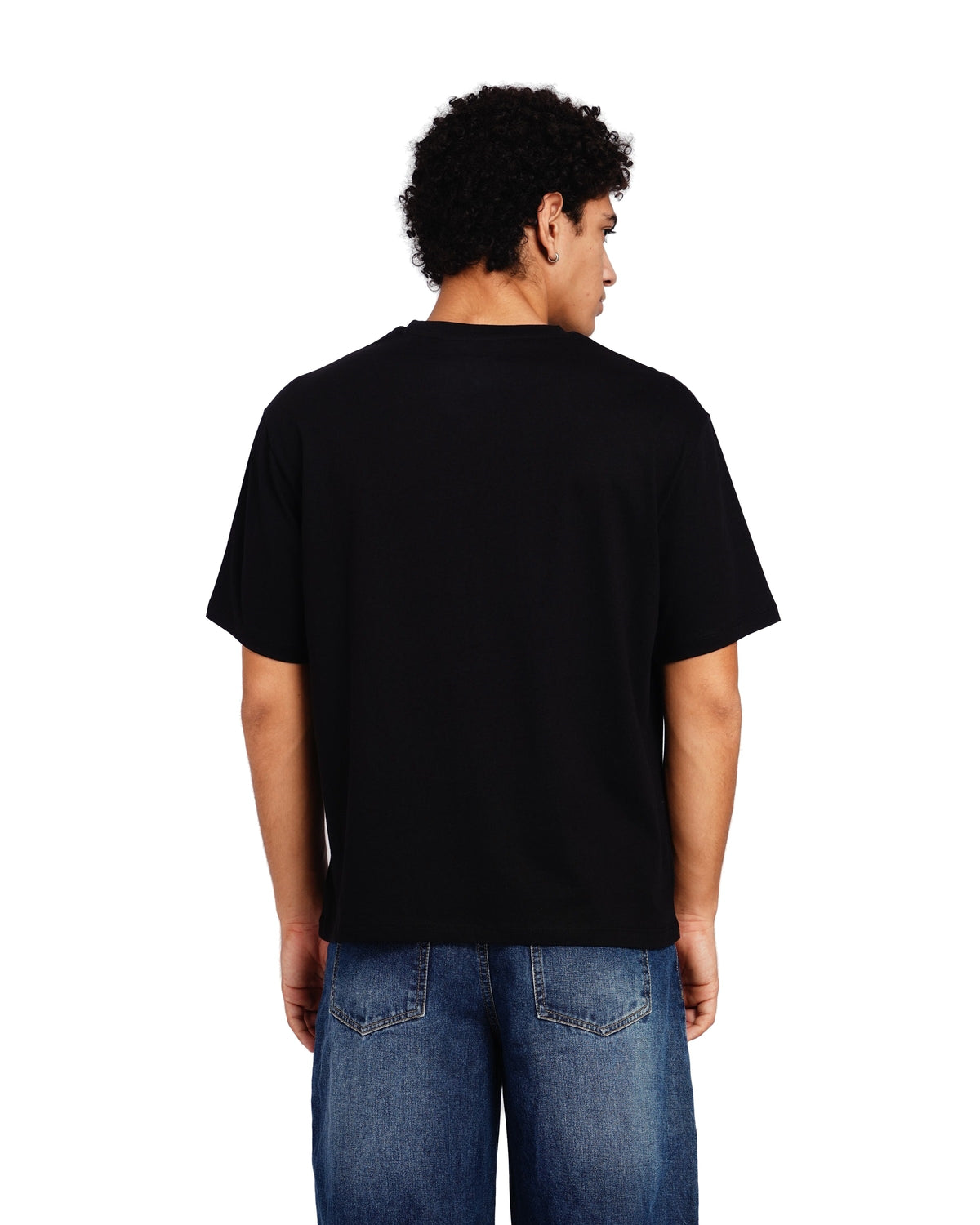 Official MrBeast Neon Panther T-shirt in black, back view
