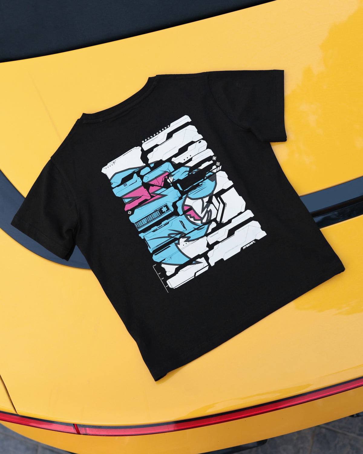 Official MrBeast Particle T-shirt in black, lifestyle shot