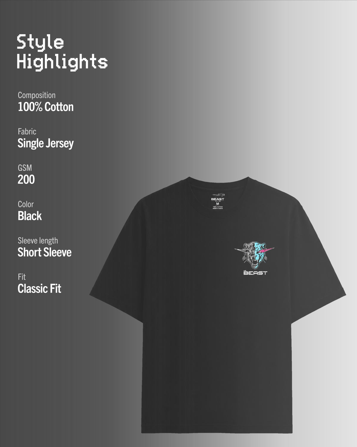 Official MrBeast Target T-shirt in black, style highlights, 100% cotton Single Jersey, 200 GSM, classic fit