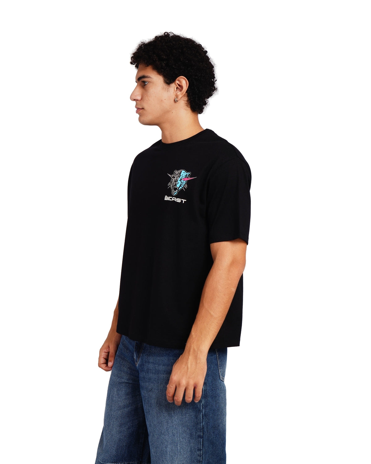 Official MrBeast Target T-shirt in black, side view