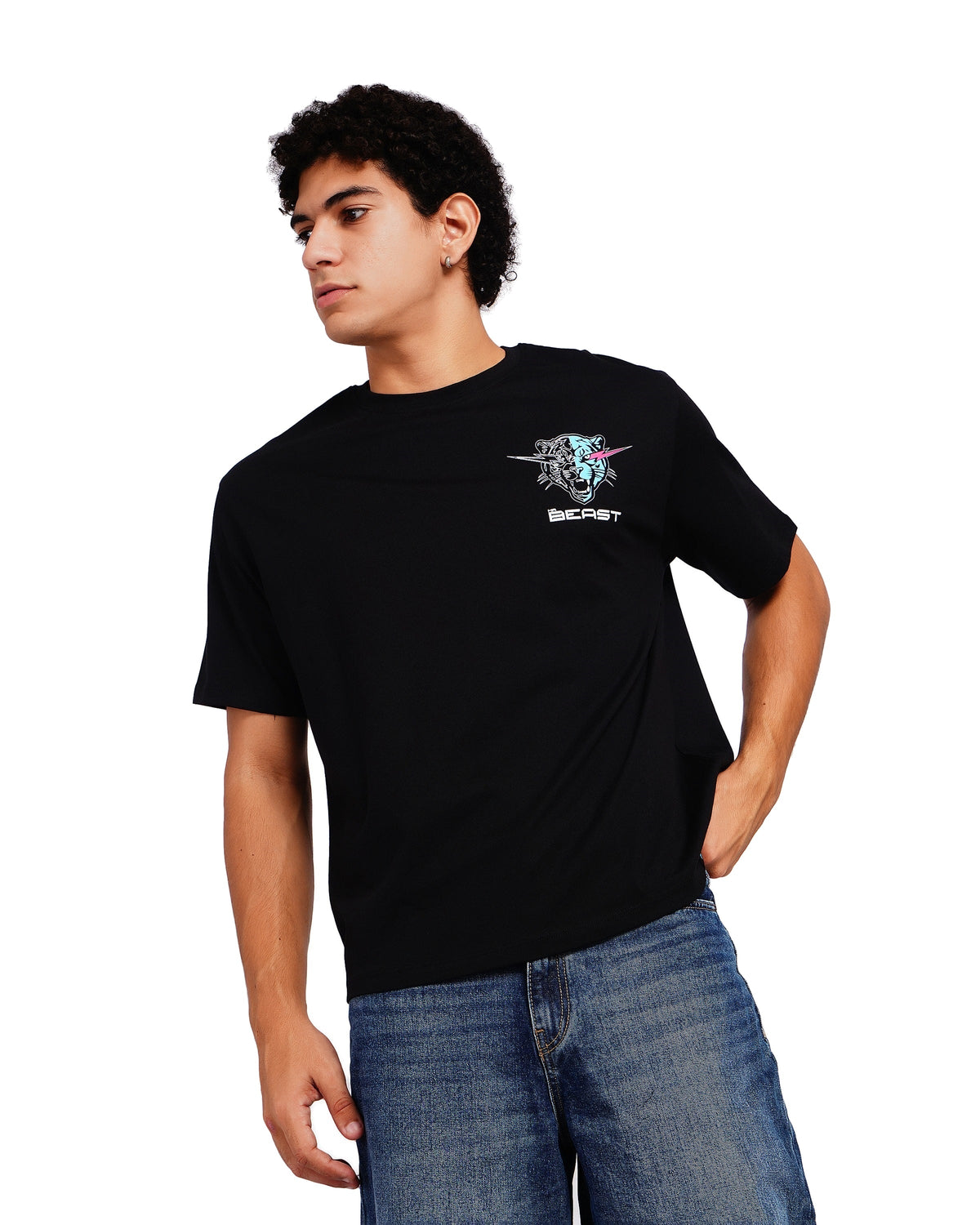 Official MrBeast Target T-shirt in black, side view 2