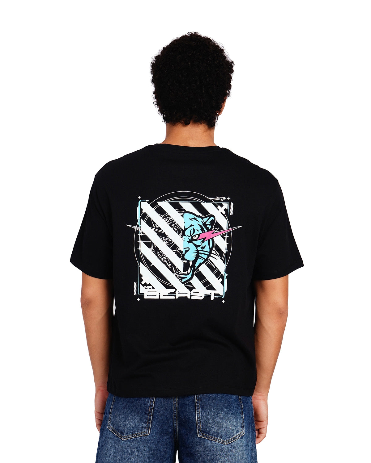 Official MrBeast Target T-shirt in black, back view