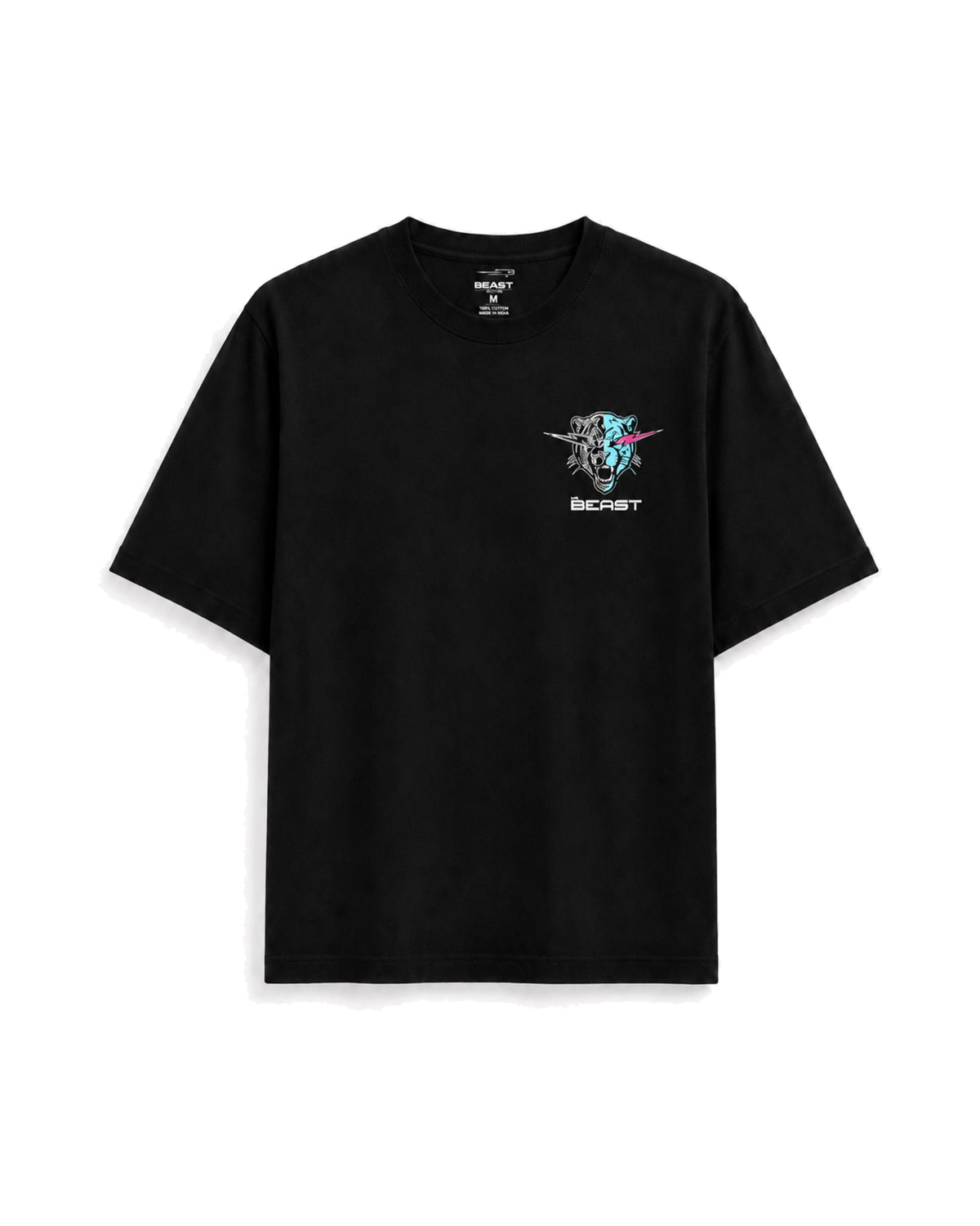 Official MrBeast Target T-shirt in black, flat lay, front