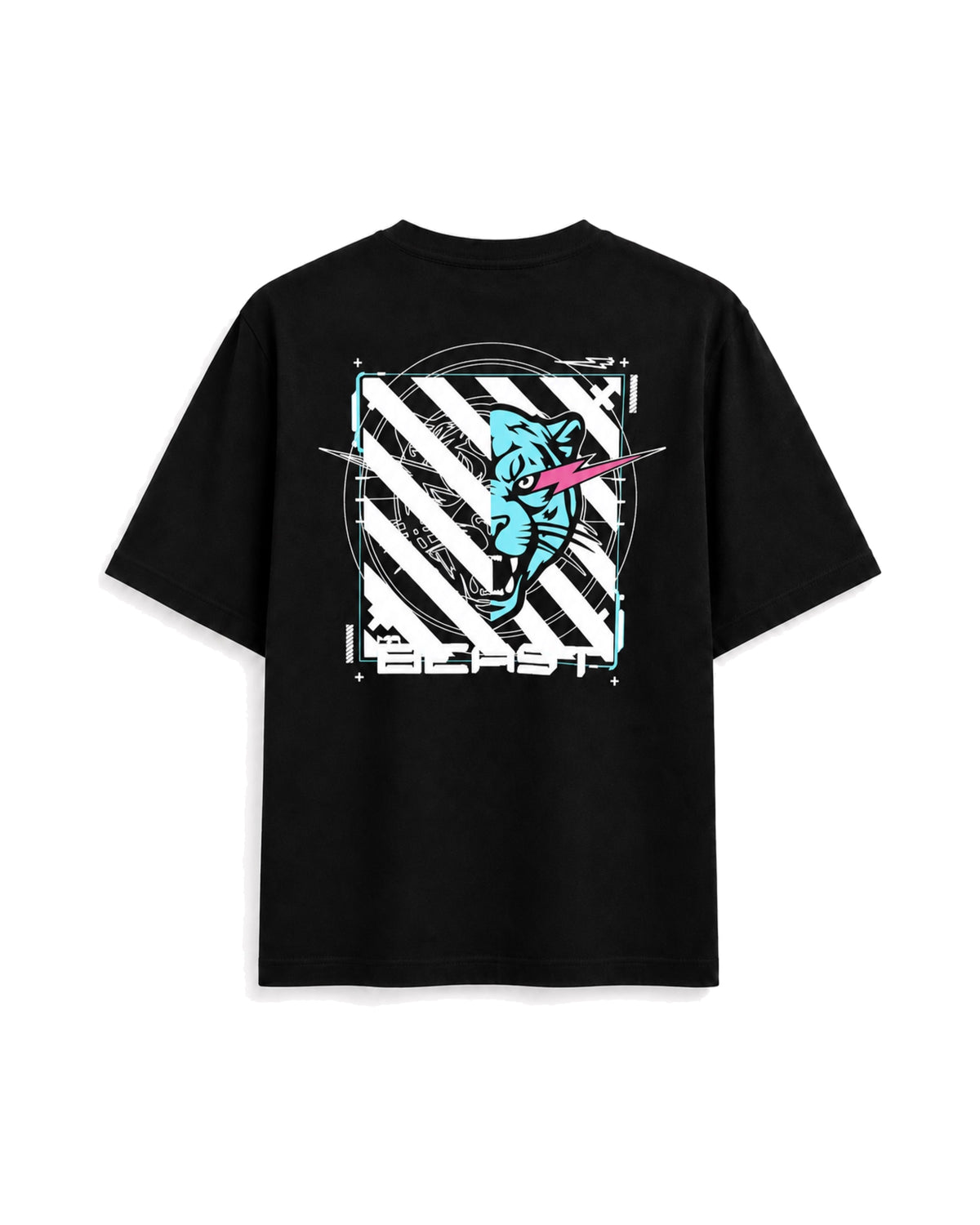 Official MrBeast Target T-shirt in black, flat lay, back