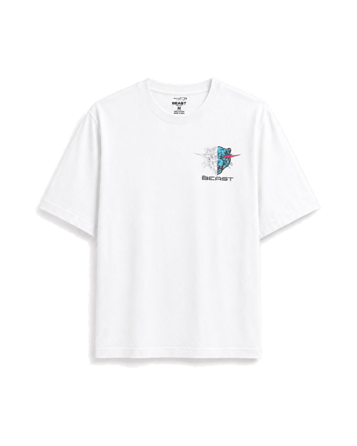 Official MrBeast Target T-shirt in white, flat lay, front