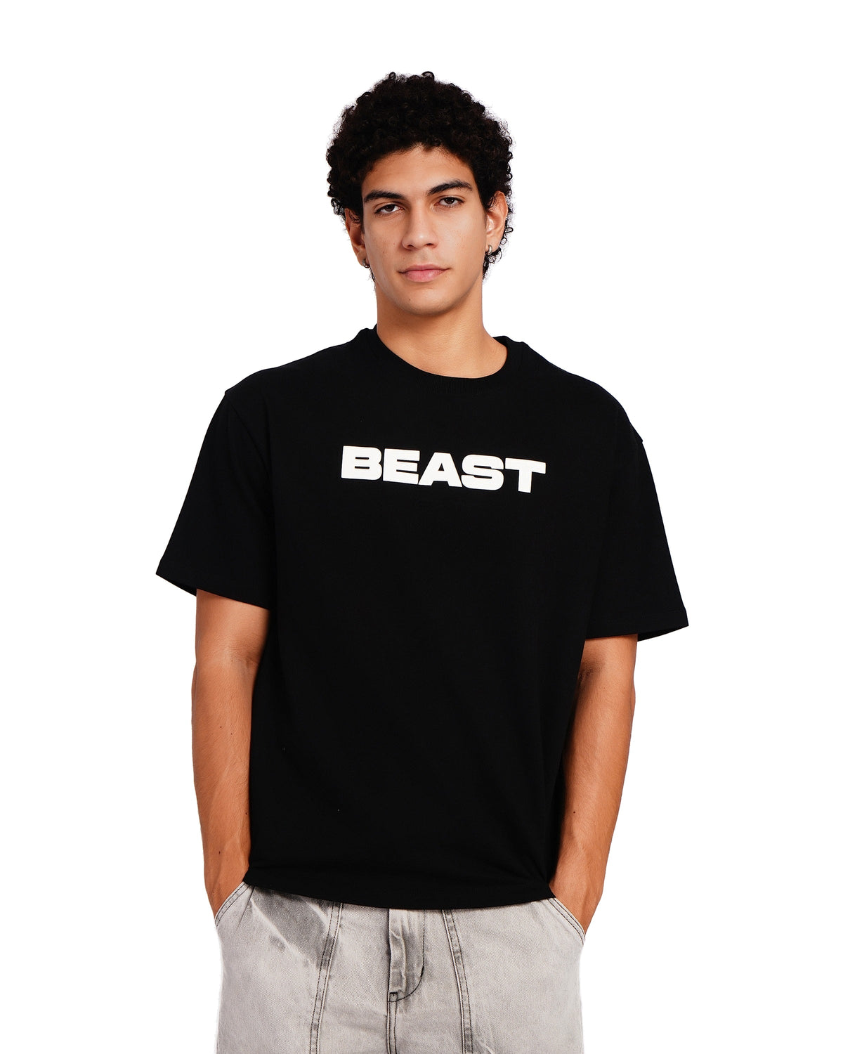 Official MrBeast Tonal T-shirt in black, front view