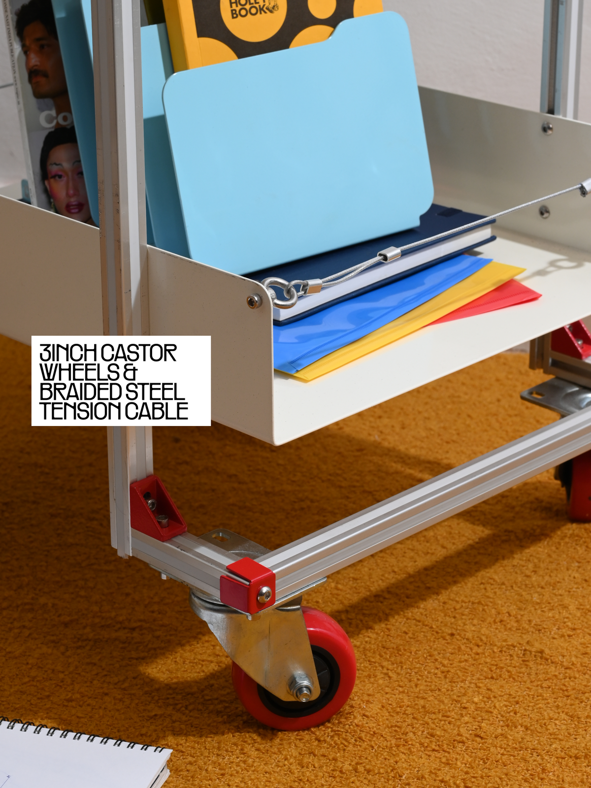 Extrusion Trolley in ivory white by Notice