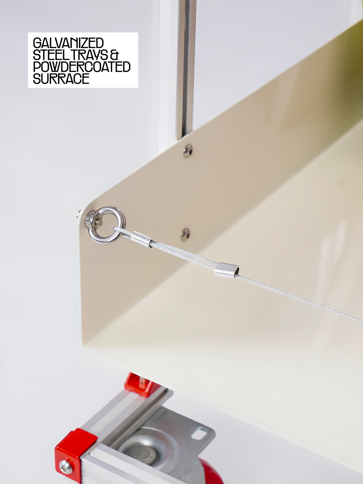 Extrusion Trolley in ivory white by Notice