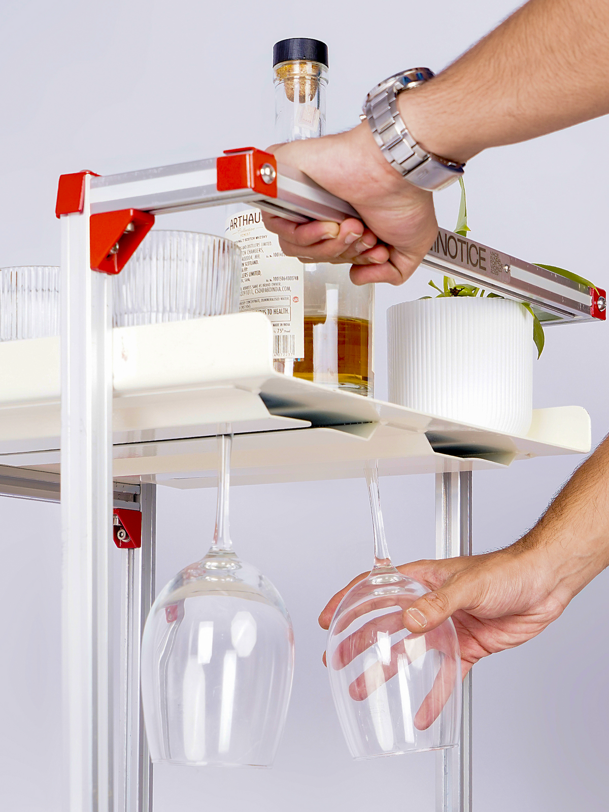 Extrusion Trolley in ivory white by Notice