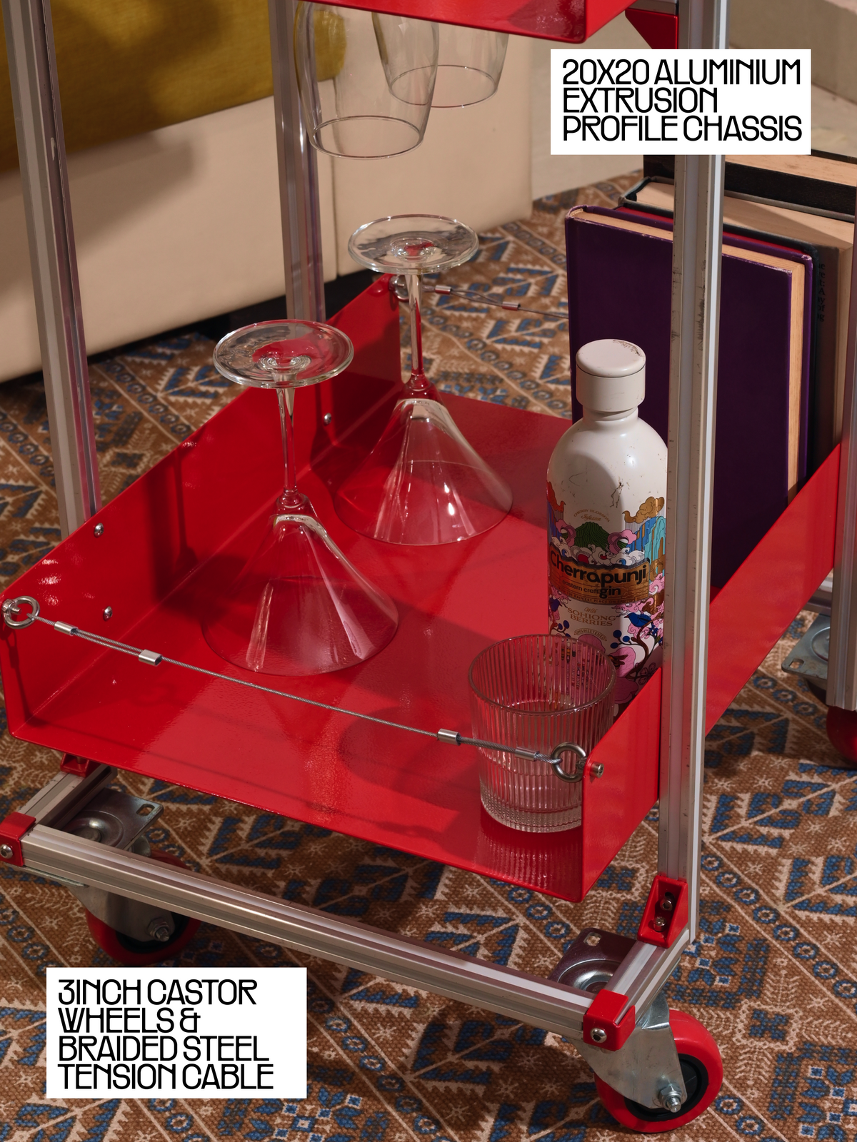 Extrusion Trolley in red by Notice
