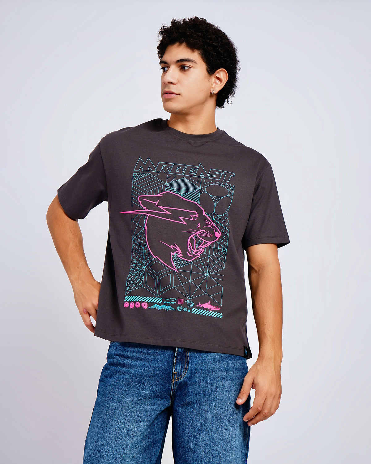 Mr Beast Cyber Grid Tee