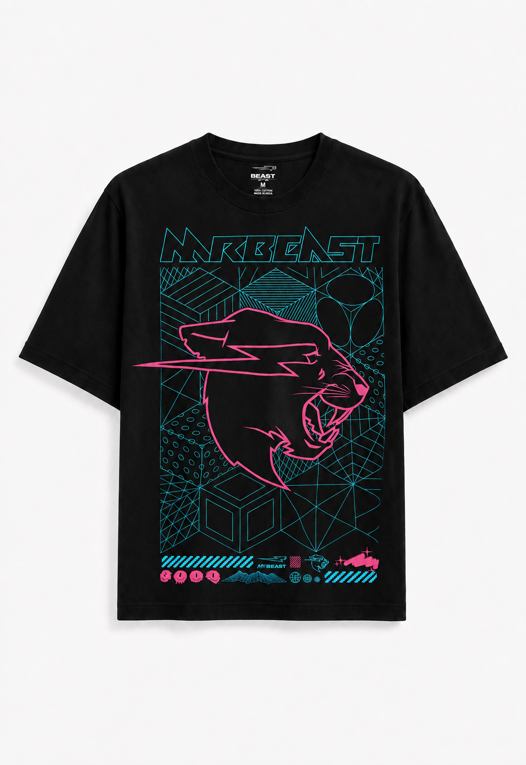 Mr Beast Cyber Grid Tee