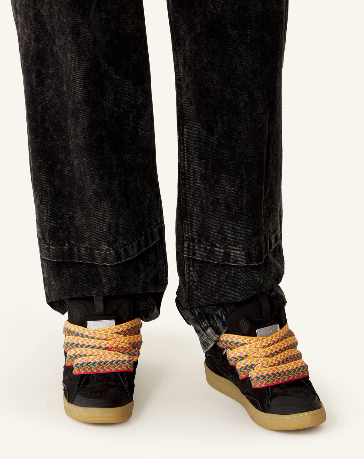 Curb Sneakers in Leather - Black