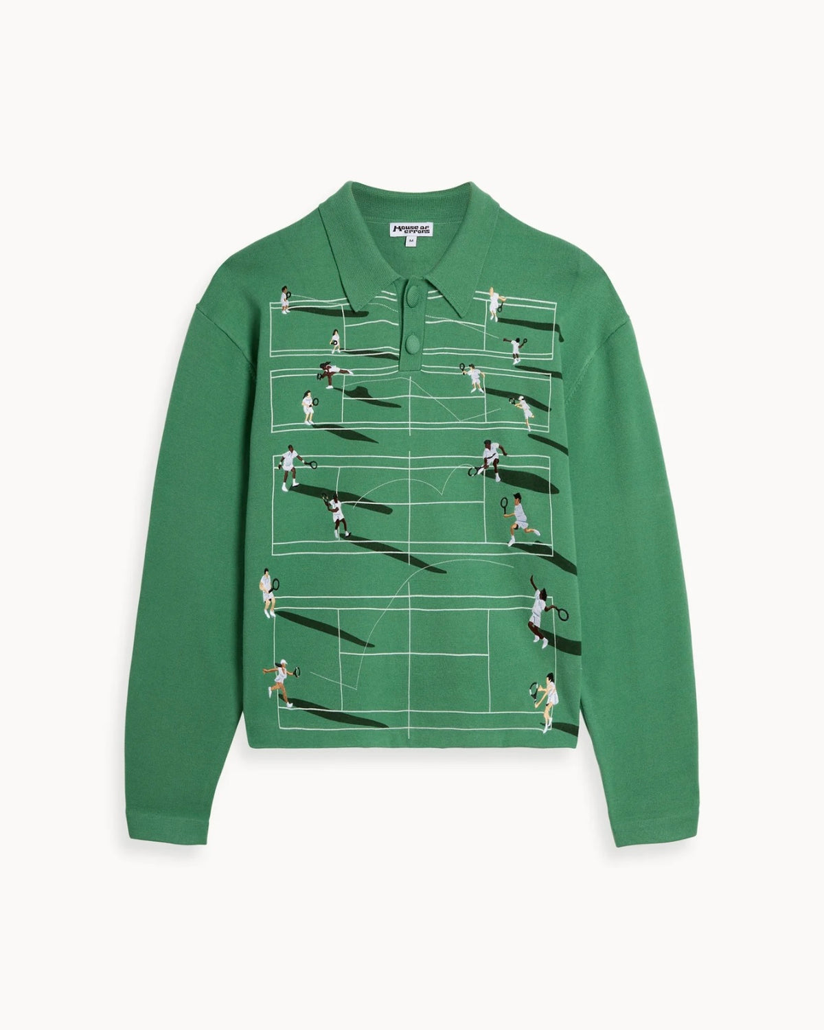 Fine Knit Tennis Sweater - Grass