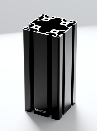 Extrusion Vase in black by Notice