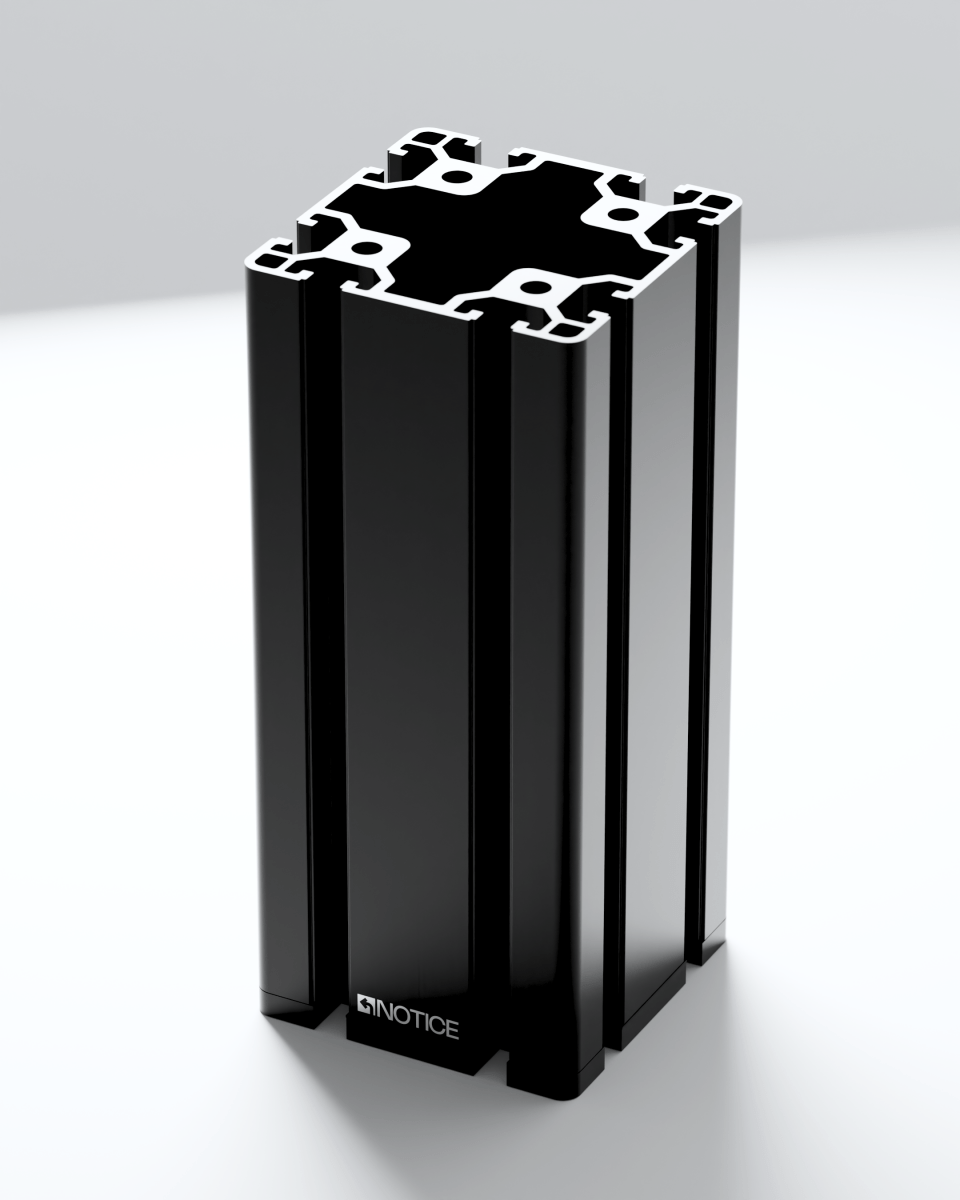 Extrusion Vase in black by Notice